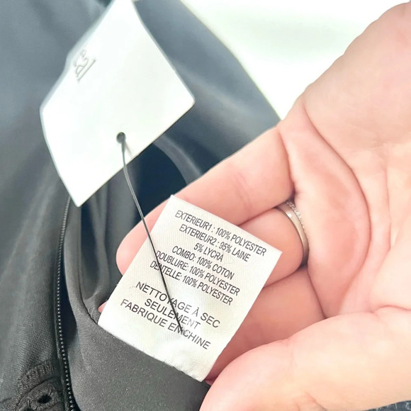 Sea New York Winnie Short Sleeve Black Lace & Wool Jumpsuit Size 10‎ - Picture 13 of 14